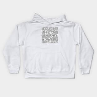 Abstract noughts and crosses pattern Kids Hoodie